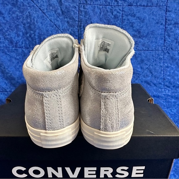 Converse Chuck Taylor All Star Mid Top Madison Silver Metallic NEW Women’s 11 - Picture 7 of 8